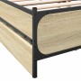 Sonoma oak engineered wood bed with drawers 140x200 cm by vidaXL, Beds and slatted bases - Ref: Foro24-3279933, Price: 189,14...