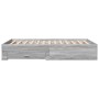 Cama con cajones madera ingeniería gris Sonoma 120x200 cm de vidaXL, Camas y somieres - Ref: Foro24-3280396, Precio: 181,84 €...