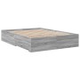 Cama con cajones madera ingeniería gris Sonoma 120x200 cm de vidaXL, Camas y somieres - Ref: Foro24-3280396, Precio: 181,84 €...