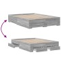 Cama con cajones madera ingeniería gris Sonoma 120x200 cm de vidaXL, Camas y somieres - Ref: Foro24-3280396, Precio: 181,84 €...