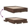 Cama con cajones madera de ingeniería marrón roble 140x190 cm de vidaXL, Camas y somieres - Ref: Foro24-3280404, Precio: 215,...