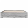 Cama con cajones madera ingeniería gris Sonoma 140x200 cm de vidaXL, Camas y somieres - Ref: Foro24-3280389, Precio: 195,02 €...