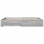 Cama con cajones madera ingeniería gris Sonoma 140x200 cm de vidaXL, Camas y somieres - Ref: Foro24-3280389, Precio: 195,02 €...