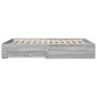 Cama con cajones madera ingeniería gris Sonoma 160x200 cm de vidaXL, Camas y somieres - Ref: Foro24-3280375, Precio: 198,56 €...