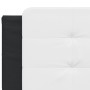 Bed frame with black and white synthetic leather headboard by vidaXL, Beds and slatted bases - Ref: Foro24-3208210, Price: 21...