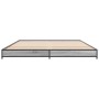 Estructura cama madera ingeniería metal gris Sonoma 150x200 cm de vidaXL, Camas y somieres - Ref: Foro24-845144, Precio: 94,3...