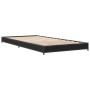 Estructura de cama madera de ingeniería y metal negra 75x190 cm de vidaXL, Camas y somieres - Ref: Foro24-845186, Precio: 65,...