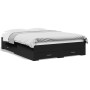 Cama con cajones madera de ingeniería negro 135x190 cm de vidaXL, Camas y somieres - Ref: Foro24-3280406, Precio: 185,99 €, D...