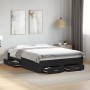 Cama con cajones madera de ingeniería negro 135x190 cm de vidaXL, Camas y somieres - Ref: Foro24-3280406, Precio: 185,99 €, D...