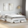 Cama con cajones madera de ingeniería blanco 120x190 cm de vidaXL, Camas y somieres - Ref: Foro24-3280412, Precio: 204,27 €, ...