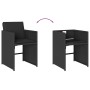 Garden chairs with cushions 4 units black synthetic rattan by vidaXL, Garden chairs - Ref: Foro24-4007456, Price: 193,82 €, D...