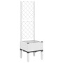 Planter with white PP trellis 40x40x142 cm by vidaXL, Pots and planters - Ref: Foro24-367919, Price: 54,15 €, Discount: %