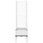 Planter with white PP trellis 40x40x142 cm by vidaXL, Pots and planters - Ref: Foro24-367919, Price: 54,15 €, Discount: %