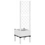 Planter with white PP trellis 40x40x142 cm by vidaXL, Pots and planters - Ref: Foro24-367919, Price: 54,15 €, Discount: %