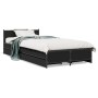 Cama con cajones madera de ingeniería negra 90x200 cm de vidaXL, Camas y somieres - Ref: Foro24-3279967, Precio: 150,99 €, De...