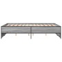 Estructura cama madera ingeniería metal gris Sonoma 120x200 cm de vidaXL, Camas y somieres - Ref: Foro24-3279895, Precio: 135...