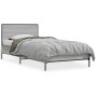 Estructura cama madera ingeniería metal gris Sonoma 100x200 cm de vidaXL, Camas y somieres - Ref: Foro24-845525, Precio: 110,...