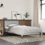 Estructura cama madera ingeniería metal gris Sonoma 100x200 cm de vidaXL, Camas y somieres - Ref: Foro24-845525, Precio: 110,...