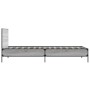 Estructura cama madera ingeniería metal gris Sonoma 100x200 cm de vidaXL, Camas y somieres - Ref: Foro24-845525, Precio: 110,...