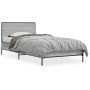 Estructura cama madera ingeniería metal gris Sonoma 90x190 cm de vidaXL, Camas y somieres - Ref: Foro24-845565, Precio: 105,1...