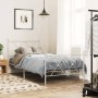 Metal bed frame with headboard and footboard white 90x190 cm by vidaXL, Beds and slatted bases - Ref: Foro24-376561, Price: 7...