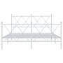 Estructura cama con cabecero y estribo metal blanco 137x190 cm de vidaXL, Camas y somieres - Ref: Foro24-376568, Precio: 123,...