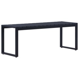 Banco de jardín tablero PS negro 120,5 cm de vidaXL, Bancos de jardín - Ref: Foro24-49492, Precio: 107,81 €, Descuento: %