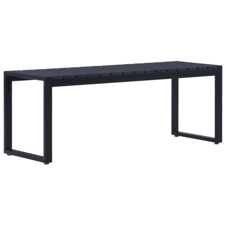 Banco de jardín tablero PS negro 120,5 cm de vidaXL, Bancos de jardín - Ref: Foro24-49492, Precio: 106,72 €, Descuento: %