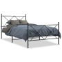 Estructura de cama con cabecero y estribo metal negro 100x190cm de vidaXL, Camas y somieres - Ref: Foro24-376514, Precio: 85,...