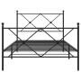 Estructura de cama con cabecero y estribo metal negro 100x190cm de vidaXL, Camas y somieres - Ref: Foro24-376514, Precio: 85,...