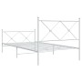 Estructura cama metal cabecero y estribo blanca 100x190 cm de vidaXL, Camas y somieres - Ref: Foro24-376563, Precio: 85,75 €,...