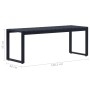 Garden bench black PS board 120.5 cm by vidaXL, garden benches - Ref: Foro24-49492, Price: 106,72 €, Discount: %