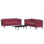 Zweiteilige Sofagarnitur aus rotem Samt von vidaXL, Sofas - Ref: Foro24-3209223, Preis: 556,91 €, Rabatt: %