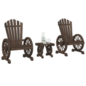 Gartenmöbel-Set 3-teilig aus massivem Tannenholz von vidaXL, Gartensets - Ref: Foro24-3207122, Preis: 247,99 €, Rabatt: %