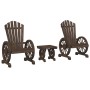 Gartenmöbel-Set 3-teilig aus massivem Tannenholz von vidaXL, Gartensets - Ref: Foro24-3207122, Preis: 293,20 €, Rabatt: %