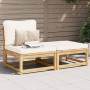 3-teiliges Gartenmöbel-Set mit Kissen aus Akazienholz von vidaXL, Modulare Sofas für den Außenbereich - Ref: Foro24-366491, P...