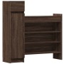 Brown oak engineered wood shoe rack 100.5x28x100 cm by vidaXL, Shoe racks and shoe organizers - Ref: Foro24-840428, Price: 91...