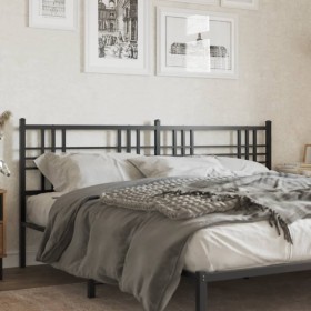 Cabecero de metal negro 180 cm de vidaXL, Cabeceros y pies de cama - Ref: Foro24-376360, Precio: 43,99 €, Descuento: %