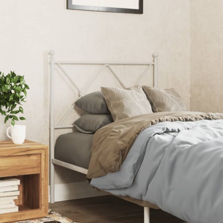 Cabecero de metal blanco 75 cm de vidaXL, Cabeceros y pies de cama - Ref: Foro24-376577, Precio: 33,99 €, Descuento: %