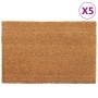 Doormats 5 units natural coconut fiber 40x60 cm by vidaXL, Doormats - Ref: Foro24-155559, Price: 41,36 €, Discount: %