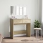 Dressing table with mirror in Sonoma oak color 80x39x80 cm by vidaXL, Bedroom Dressers - Ref: Foro24-840704, Price: 94,67 €, ...