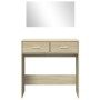 Dressing table with mirror in Sonoma oak color 80x39x80 cm by vidaXL, Bedroom Dressers - Ref: Foro24-840704, Price: 94,67 €, ...