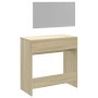 Dressing table with mirror in Sonoma oak color 80x39x80 cm by vidaXL, Bedroom Dressers - Ref: Foro24-840704, Price: 94,67 €, ...