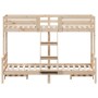 Solid pine wood bunk bed 90x200/120x200 cm by vidaXL, Beds and slatted bases - Ref: Foro24-3207169, Price: 323,72 €, Discount: %