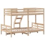 Solid pine wood bunk bed 90x200/120x200 cm by vidaXL, Beds and slatted bases - Ref: Foro24-3207169, Price: 323,72 €, Discount: %