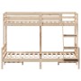 Solid pine wood bunk bed 80x200/140x200 cm by vidaXL, Beds and slatted bases - Ref: Foro24-3207181, Price: 335,86 €, Discount: %