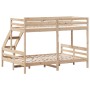 Solid pine wood bunk bed 80x200/140x200 cm by vidaXL, Beds and slatted bases - Ref: Foro24-3207181, Price: 335,86 €, Discount: %