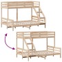 Solid pine wood bunk bed 80x200/140x200 cm by vidaXL, Beds and slatted bases - Ref: Foro24-3207181, Price: 335,86 €, Discount: %