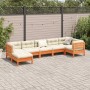 7-piece garden sofa set with wax-brown pine wood cushions by vidaXL, Garden sets - Ref: Foro24-3299549, Price: 640,99 €, Disc...