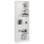 5-level glossy white plywood bookshelf 60x24x175cm by vidaXL, Bookcases and shelves - Ref: Foro24-800888, Price: 83,99 €, Dis...